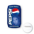 2.5"x1.5" Soda Can Shape Plastic Advertising Campaign Button